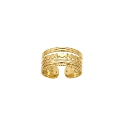 Femme Luzaka Bagues<Bague Rondia acier doré or