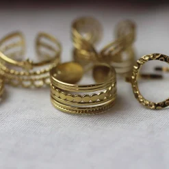 Femme Luzaka Bagues<Bague Rondia acier doré or