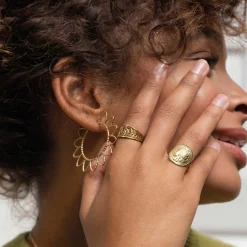 Femme Luzaka Bagues<Bague République Française acier doré or