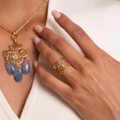 Femme Luzaka Bagues<Bague Saturne acier doré or