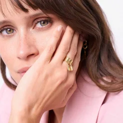 Femme Luzaka Bagues<Bague Secret acier dorée or