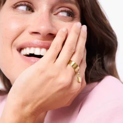 Femme Luzaka Bagues<Bague Secret acier dorée or