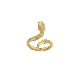 Femme Luzaka Bagues<Bague Serpentin acier doré or