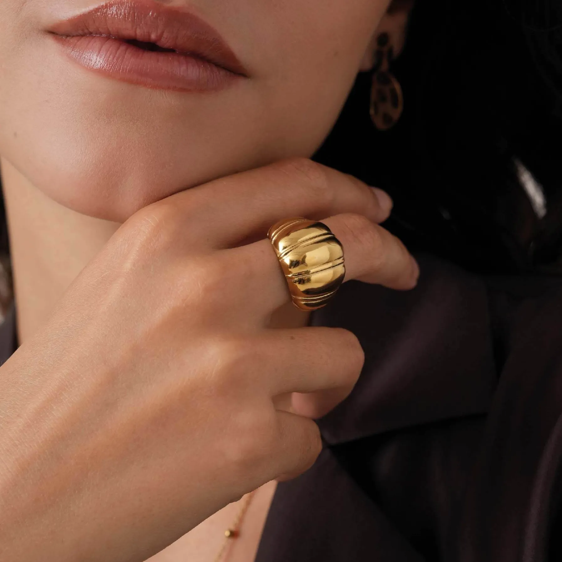 Femme Luzaka Bagues<Bague Sofie acier doré or