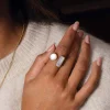 Femme Luzaka Bagues<Bague Sola acier doré or nacre