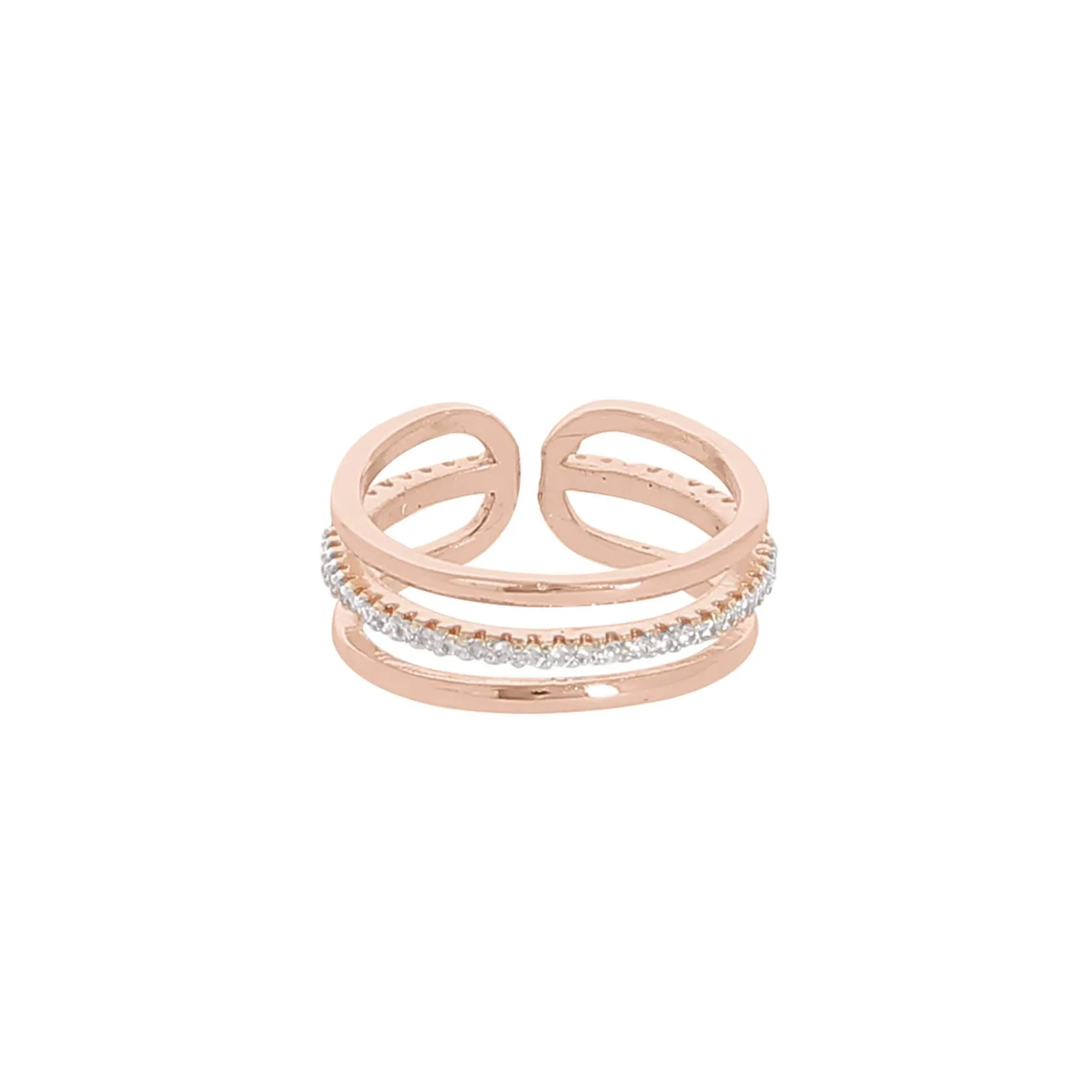 Femme Luzaka Bagues<Bague Tali dorée rose