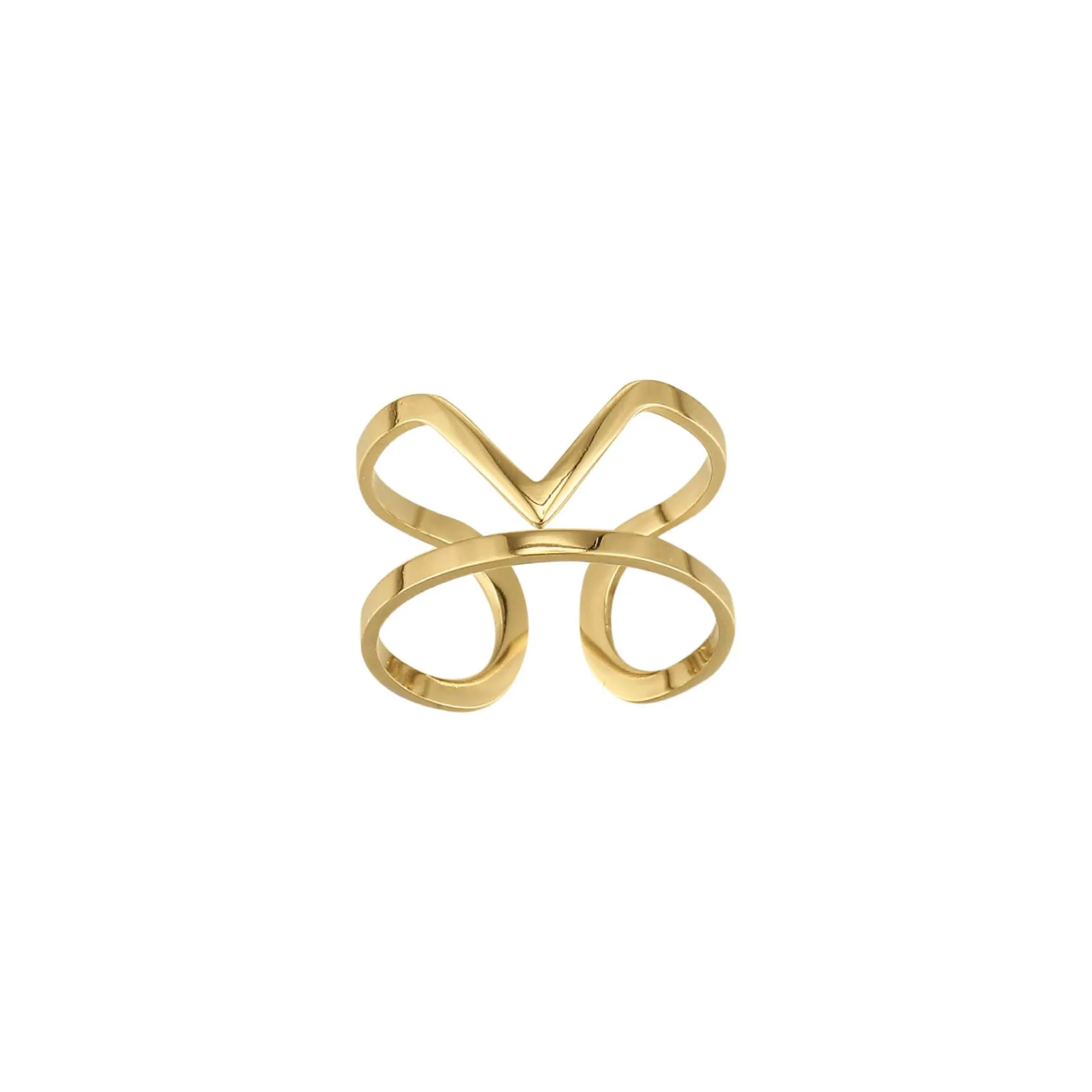 Femme Luzaka Bagues<Bague V acier doré or