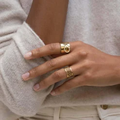 Femme Luzaka Bagues<Bague Vilnius acier doré or