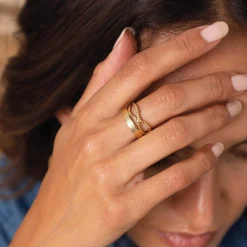 Femme Luzaka Bagues<Bague Véronika acier doré or