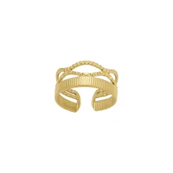 Femme Luzaka Bagues<Bague Véronika acier doré or