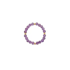 Femme Luzaka Bagues<Bague Yoko Pierres Améthyste acier doré or