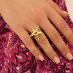 Femme Luzaka Bagues<Bague Zanzibar acier doré or