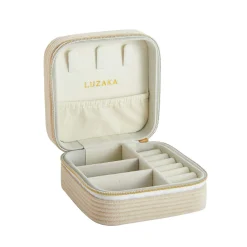 Luzaka Accessoires<Boite à Bijoux velours beige 10cmx10cm