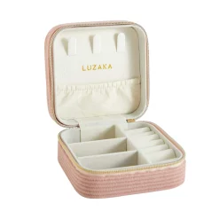 Luzaka Accessoires<Boite à Bijoux velours rose 10cmx10cm