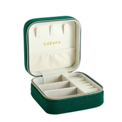 Luzaka Accessoires<Boite à Bijoux velours vert 10cmx10cm