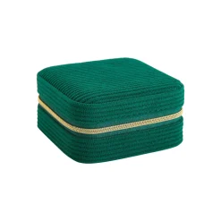 Luzaka Accessoires<Boite à Bijoux velours vert 10cmx10cm