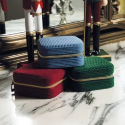 Luzaka Accessoires<Boite à Bijoux velours vert 10cmx10cm