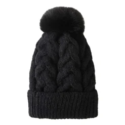 Luzaka Écharpes & Foulards<Bonnet fourré Pompon noir