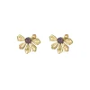 Femme Luzaka Boucles<Boucles Amélie acier doré or pierre Améthyste