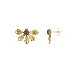 Femme Luzaka Boucles<Boucles Amélie acier doré or pierre Améthyste