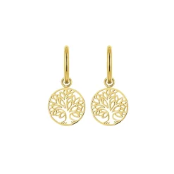 Femme Luzaka Boucles<Boucles Arbre de vie acier dorées or