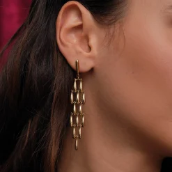 Femme Luzaka Boucles<Boucles Calliope acier doré or