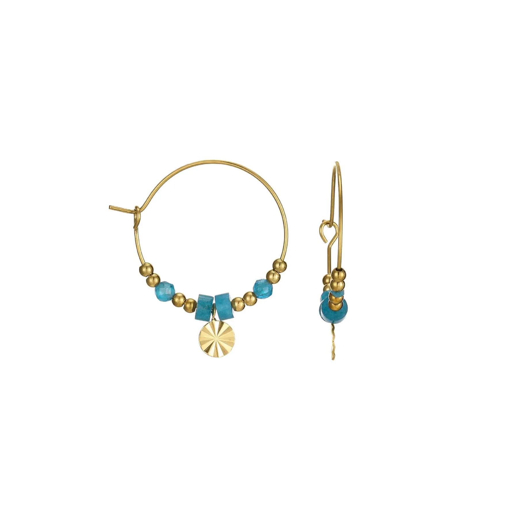 Femme Luzaka Boucles<Boucles Cancun Pierres Apatite bleue
