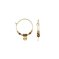 Femme Luzaka Boucles<Boucles Cancun Pierres Œil de tigre