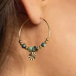 Femme Luzaka Boucles<Boucles Cancun Turquoise Africaine