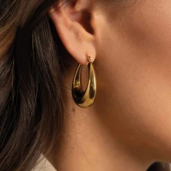 Femme Luzaka Boucles<Boucles Capri acier doré or