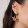 Femme Luzaka Boucles<Boucles Cassandra rose acier doré or
