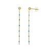 Femme Luzaka Boucles<Boucles chaines perles bleues
