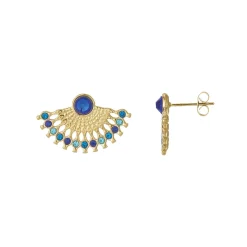 Femme Luzaka Boucles<Boucles Cléopâtre strass bleus