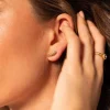 Femme Luzaka Boucles<Boucles Comete zircons roses