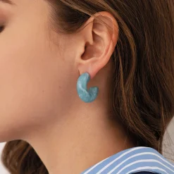 Femme Luzaka Boucles<Boucles créole Summer bleue