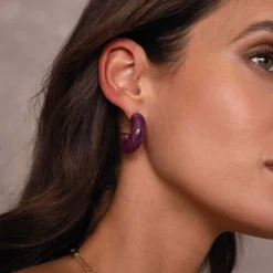 Femme Luzaka Boucles<Boucles créole Summer violette