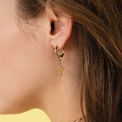 Luzaka Luzacharms<Boucles créoles acier doré or Luza Charms