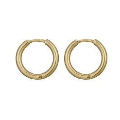 Luzaka Luzacharms<Boucles créoles acier doré or Luza Charms