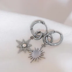 Luzaka Luzacharms<Boucles créoles acier Luza Charms