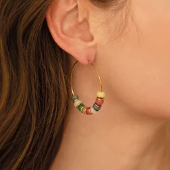 Femme Luzaka Boucles<Boucles créoles Constance acier dorée or multicolores