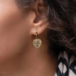 Femme Luzaka Boucles<Boucles créoles Eugénie acier doré or et strass