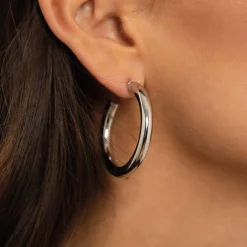 Femme Luzaka Boucles<Boucles Créoles rondes acier