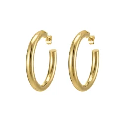 Femme Luzaka Boucles<Boucles Créoles rondes acier doré or
