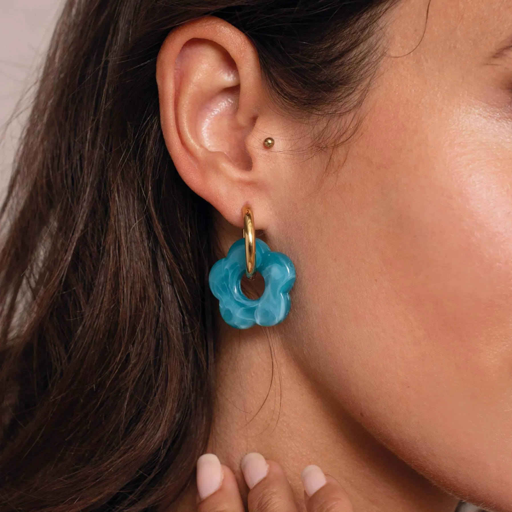Femme Luzaka Boucles<Boucles Donut bleues