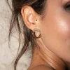 Femme Luzaka Boucles<Boucles d'oreilles Gloria acier doré or strass verre