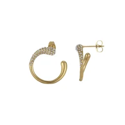 Femme Luzaka Boucles<Boucles d'oreilles Gloria acier doré or strass verre