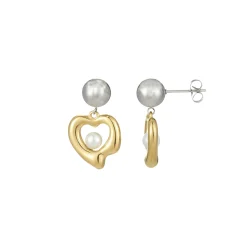 Femme Luzaka Boucles<Boucles Erine acier argenté et doré or