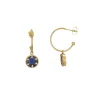 Femme Luzaka Boucles<Boucles Etoiles Lapis Lazuli acier doré or