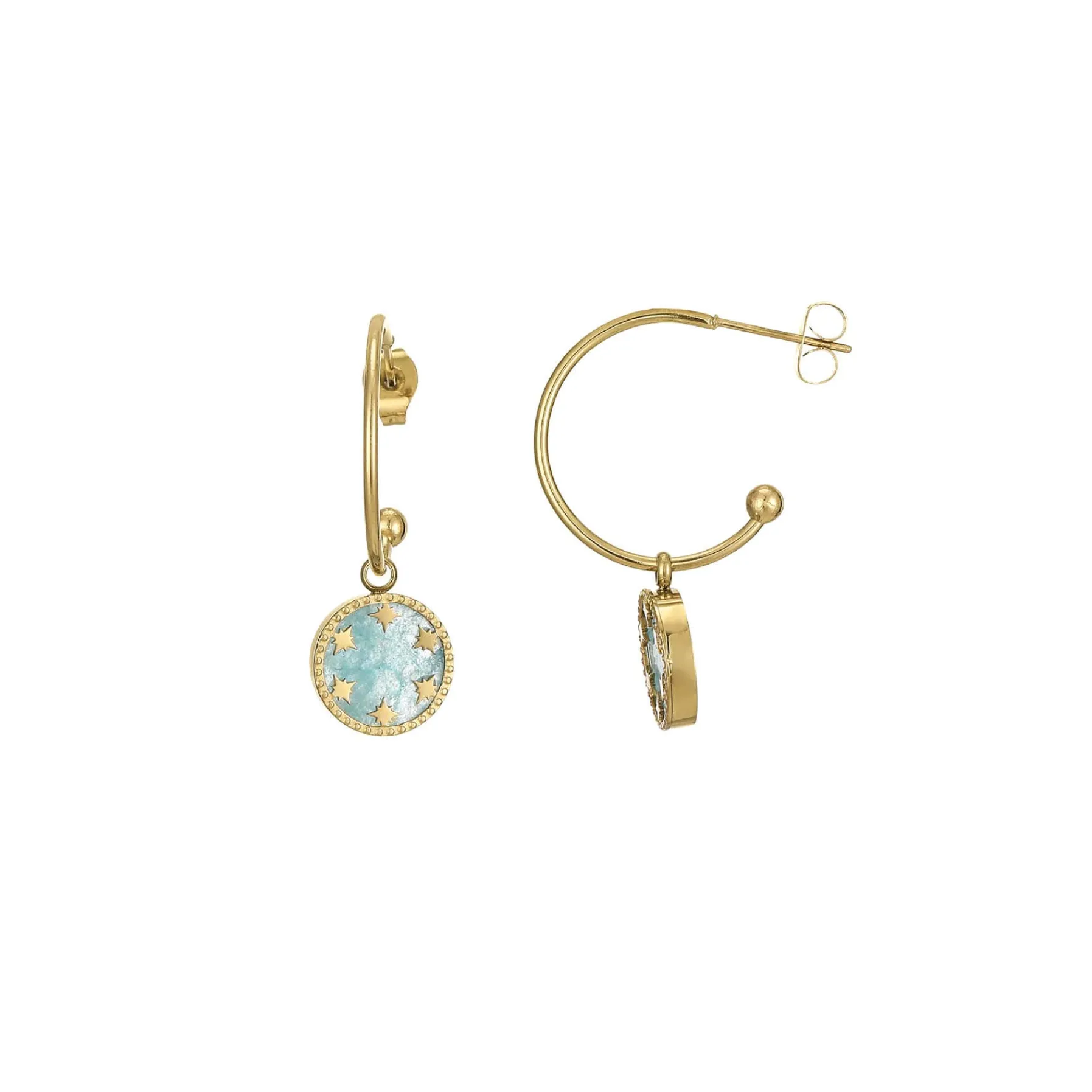 Femme Luzaka Boucles<Boucles Etoiles pierre Amazonite