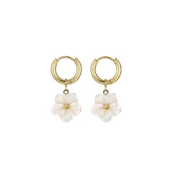 Femme Luzaka Boucles<Boucles Fleur nacre acier doré or